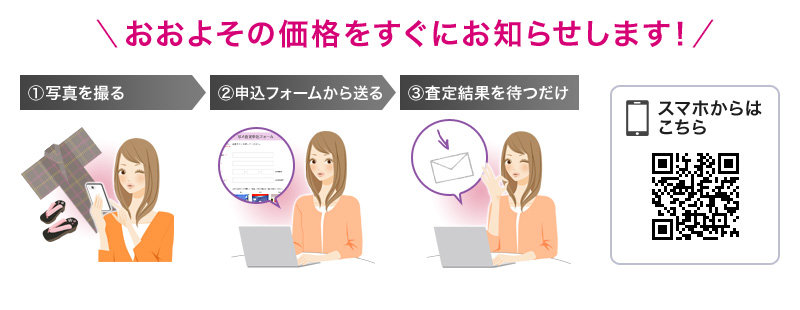 \おおよその価格をすぐにお知らせします!/